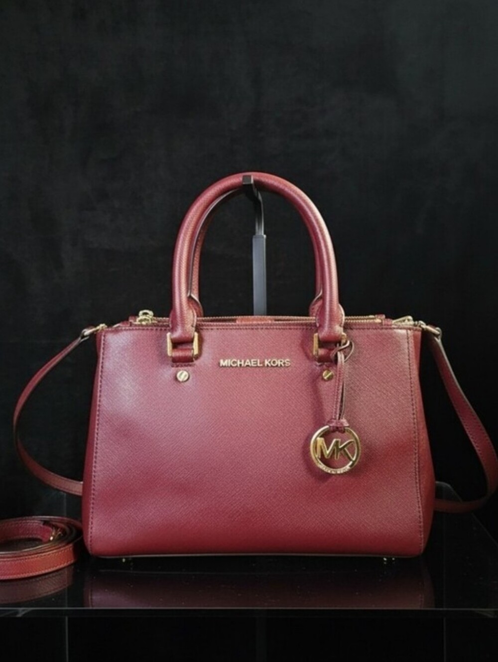 ✨️Like New✨️Michael Kors Plum Sutton Saffiano Leather Satchel